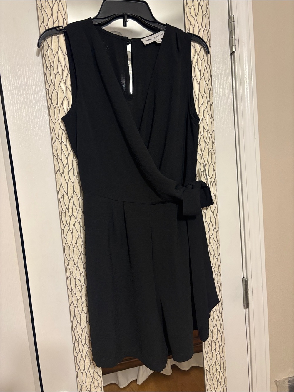 Emma & Michele Black Sleeveless Romper